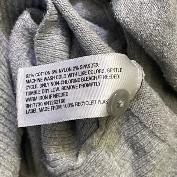 Merona Vintage Womens Size Medium Light Gray Button Up Cardigan Knit Sweater - Picture 6 of 11